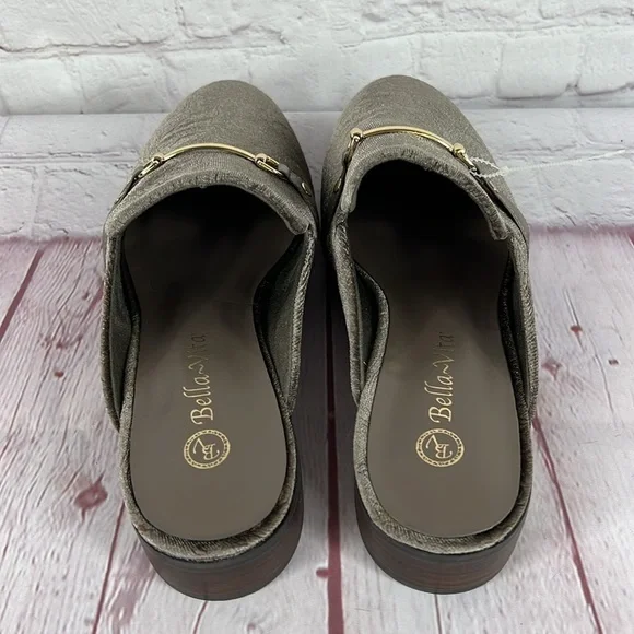 Bella Vita Babs II Loafer Mule Taupe Velvet Size 10 - Picture 3 of 7